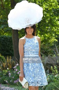Jackie St. Clair, Royal Ascot 2017, wearing Carven, hat by Siggi London